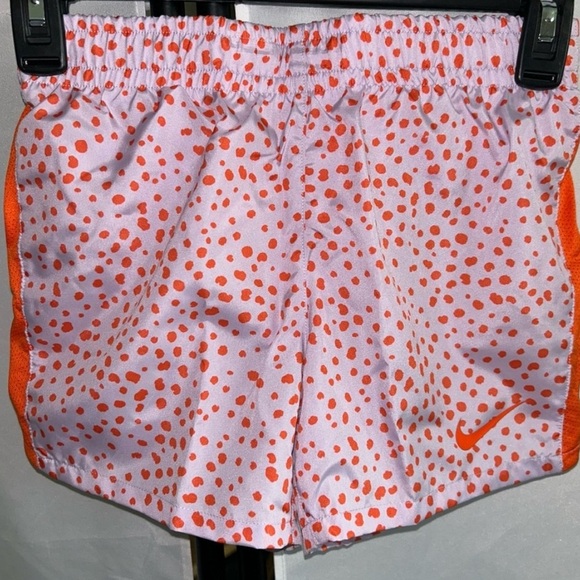 Nike Kids' Pink and Orange Dotted Shorts - Picture 1 of 4